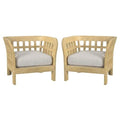Home Square Outdoor Lounge Chair Set of 2 Natural Finish
