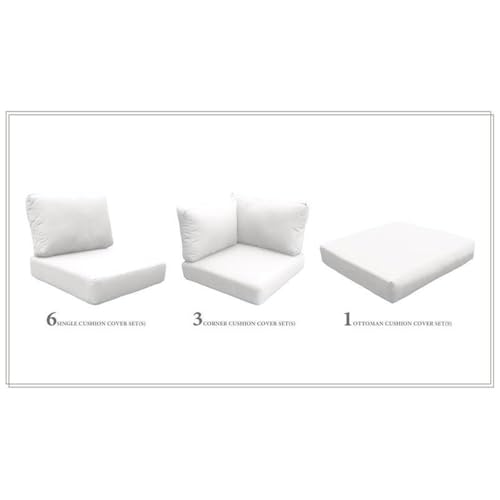 TK Classics High Back Cushion Set for Florence-12B Sail White