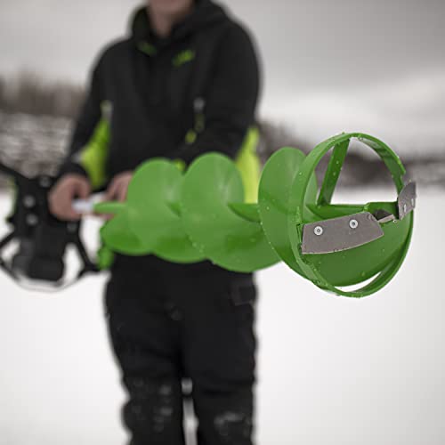 ION ICE FISHING Alpha 8-Inch Gen 3 40V Lithium-ion Electric Ice Auger Green/Black