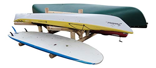 Log Kayak Rack Lowest 2-Canoe + 2-Kayak/SU Natural