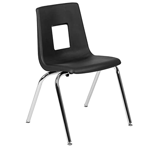 Flash Furniture Emmy Mobile Activity Table Set with Student Stack Chairs Grey