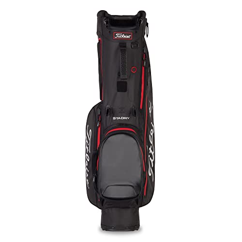 Titleist Players 4 StaDry Golf Bag Black/Black/Red