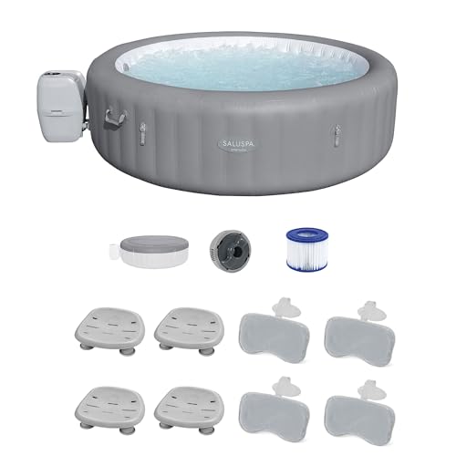 Bestway SaluSpa Grenada AirJet Inflatable Hot Tub Gray