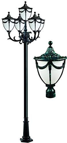 DABMAR LIGHTING INC 5-Light Post Fixture GM4820-VG Rachel