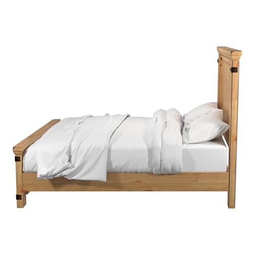 Furniture of America Sesco 2pc Elm Wood Bedroom Set Queen + Nightstand Brown