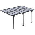 Outsunny 14.5' x 10' Outdoor Polycarbonate Pergola Gray