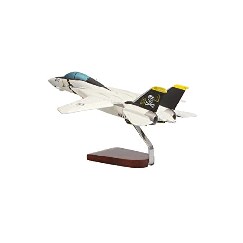 High Flying Models Grumman F-14A Tomcat VF-84 Jolly Rogers Mahogany Sculpture Multi