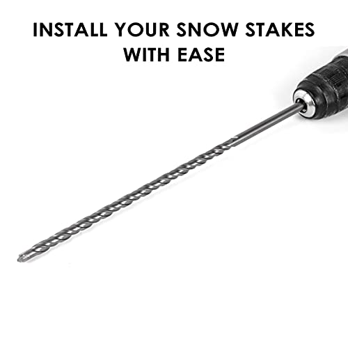 Polar Snow Products 2000 Pack 48 Inch Driveway Markers with 12" Install Drill Bit Orange