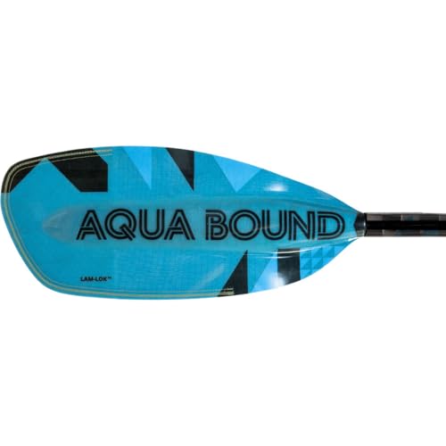 AQUA BOUND Aerial Major Fiberglass Versa-Lok Bent Shaft 4-Piece Kayak Paddle Blue