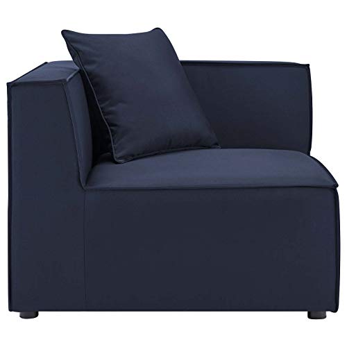 Modway Saybrook Outdoor Patio Upholstered 2-Piece Sectional Sofa Loveseat Navy
