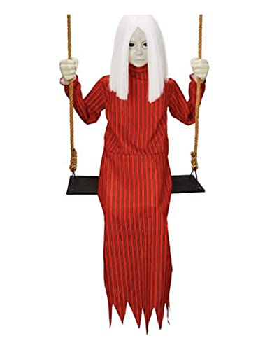 At homes Halloween Ghostly Swing Girl Prop with Swinging Mechanism Multicolor