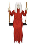 At homes Halloween Ghostly Swing Girl Prop with Swinging Mechanism Multicolor