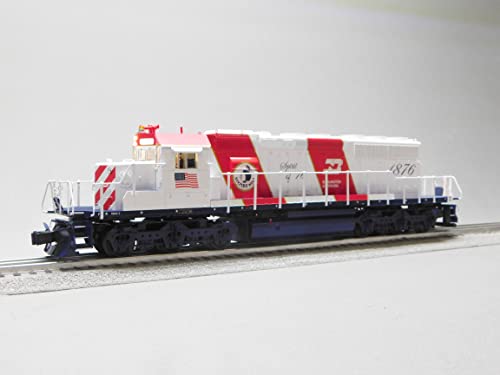 Generic Burlington Northern Legacy SD40-2 Diesel Locomotive Engine #1876 O Gauge White