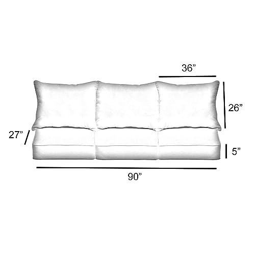 Sorra Home Deep Seating Pillow and Cushion Set Standard Tan