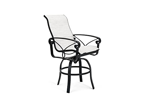 Winston Palazzo Sling High Back Swivel Balcony Stool Black Night/Blue Blush