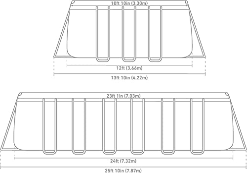 Intex Ultra XTR Deluxe Rectangular Above Ground Pool Set Gray