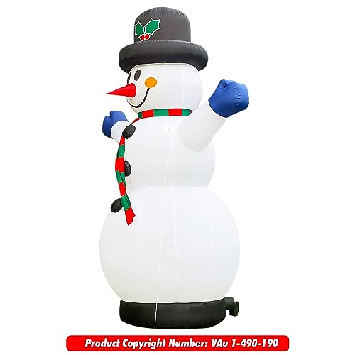 OZIS Giant 40Ft Premium Inflatable Snowman with Blower White
