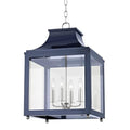 Bailey Street Home Four Light Large Pendant Polished Nickel/Navy Silver