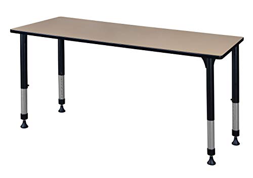 Regency Kitt Height Adjustable Classroom Table 66" x 30" Ivory