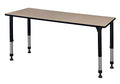 Regency Kitt Height Adjustable Classroom Table 66" x 30" Ivory