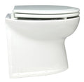 Jabsco Deluxe Flush 14" Straight Back 12V Raw Water Electric Marine Toilet Black