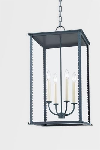 Troy Lighting Zuma 4 Light Outdoor Pendant Black 27" Tall 15" Wide
