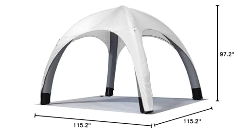 Vispronet White 10ft x 10ft Inflatable Canopy Tent with Removable Walls