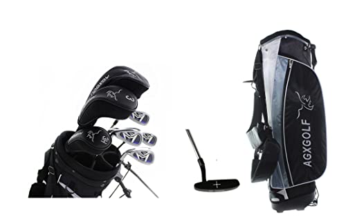 AGXGOLF Ladies Graphite Left Hand Golf Club Set w/Stand Bag (Black w/Grey)