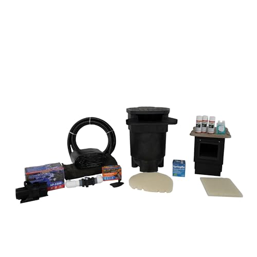 HALF OFF PONDS Complete PRO 5200 Water Garden and Pond Kit with PVC Liner Black
