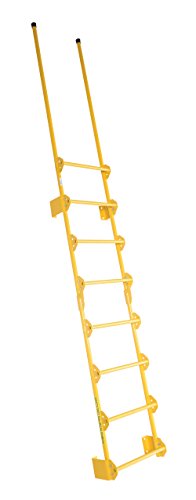 Vestil Steel Walk Through Dock Ladder 8 Step 300 Lb. Capacity Yellow