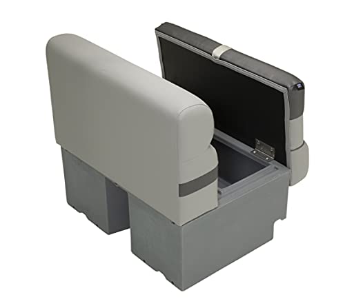 TaylorMade 30" Pontoon Boat Bench Seat with Storage Charcoal