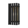 Livex 1 Light Black Outdoor Wall Lantern Brass