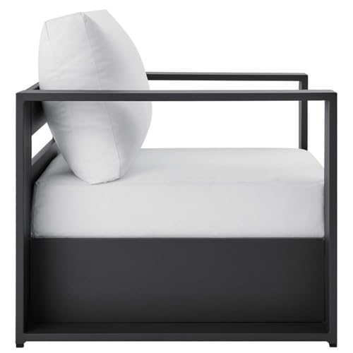 Modway Tahoe Aluminum 2-Piece Patio Set Gray White