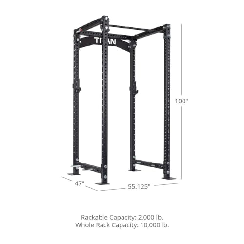 Titan Fitness 100" Black Bolt-Down Power Rack 2000 LB Capacity