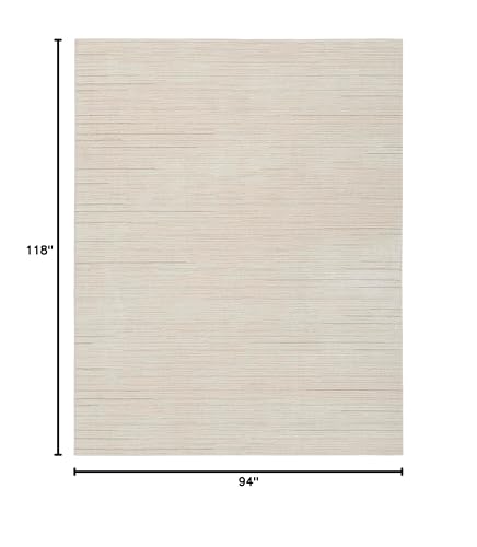 Nourison Andes Scandinavian Area Rug 7'10" x 9'10" Ivory Grey