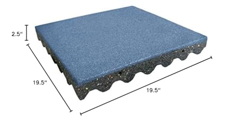 Rubber-Cal Eco-Safety Interlocking Playground Tiles 16 Pack Blue