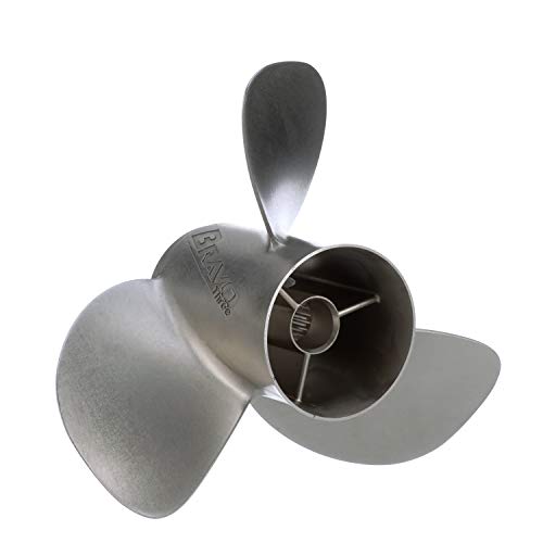 Quicksilver Bravo Three 3-Blade Stainless Steel Propeller 13.5" Diameter X 28" Pitch