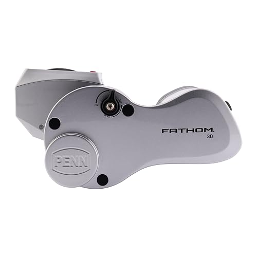 PENN Fathom Electric Fishing Reel Kit with Battery and Charger Silver/Black