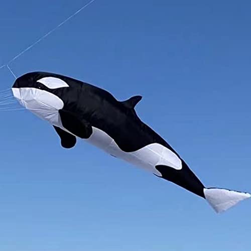 Yingfeida Soft Inflatable Killer Whale Kite Pendant Black