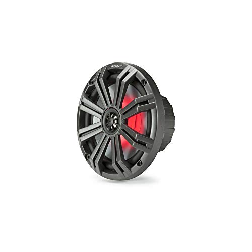 KICKER KMC2 Marine Grade Receiver & 2 Pair 45KM84L 8" LED Speakers Bundle