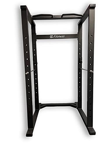 SB Fitness Equipment SB-PR1000 Heavy Gauge Steel Power Rack Matte Black