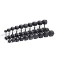 Bells of Steel Rubber Hex Dumbbells Set Black