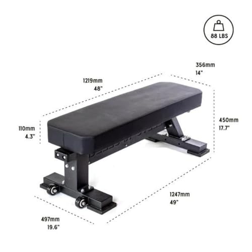 Bells of Steel Flat Bench - Heavy-Duty Black