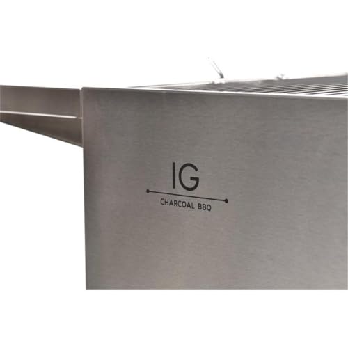 IG Charcoal BBQ IG693247 Stainless Steel Barbeque Grill Silver