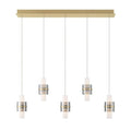Eurofase Rola 400W 10 LED Pendant Contemporary Brushed Gold 9.5 Inches Tall 6 Inches Wide