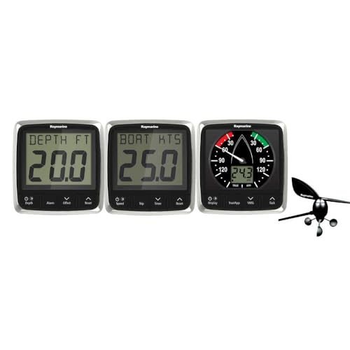 Raymarine i50/i60 Wind, Speed, Depth System Pack w/Transducers Black
