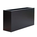 Generic Modern Fiberglass Rectangle Planters 48" L x 15" W x 24" H Black Matte
