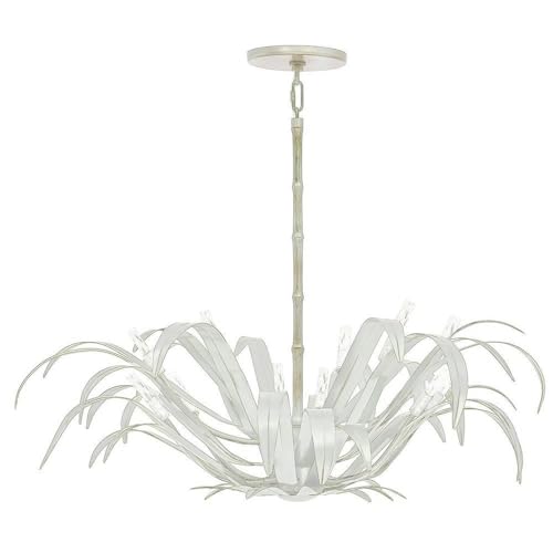 Eurofase Kagra 12 Light Pendant Modern 42 Inches Wide Distressed White