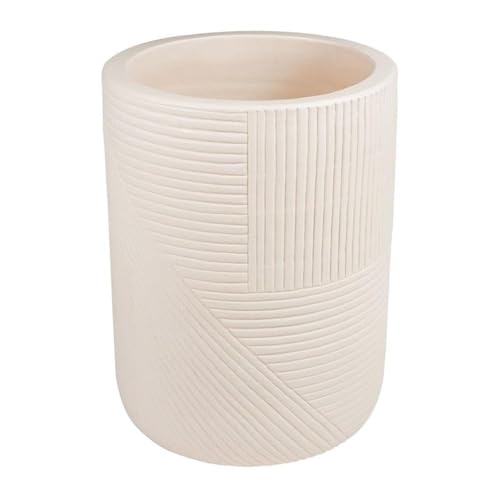 Seasonal Living Provenance Signature Ceramic 2-Piece Textured Planters Cream
