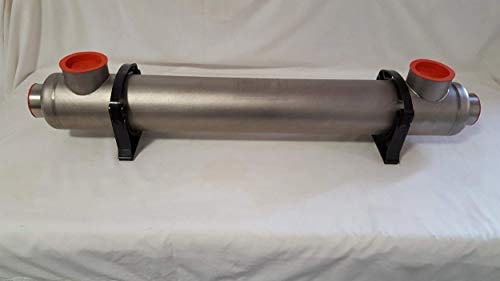 Badgerpipe Stainless Steel Tube and Shell Heat Exchanger for Pools/Spas 3,000,000 BTU